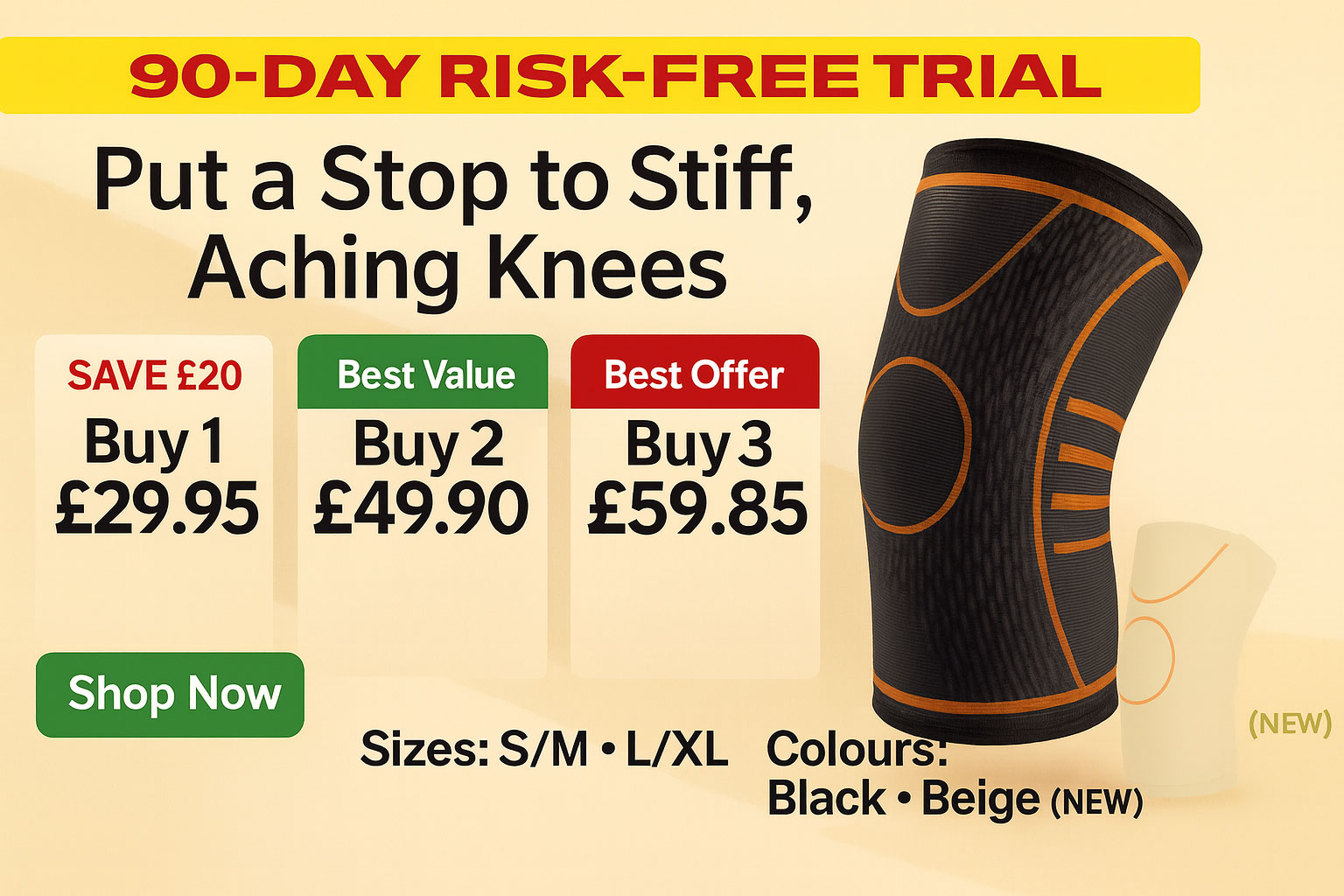 Flexi Copper Knee Support single and twin-pack offer