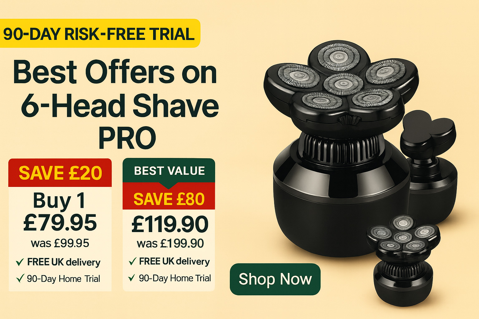 6-Head Shave PRO single and twin-pack offer