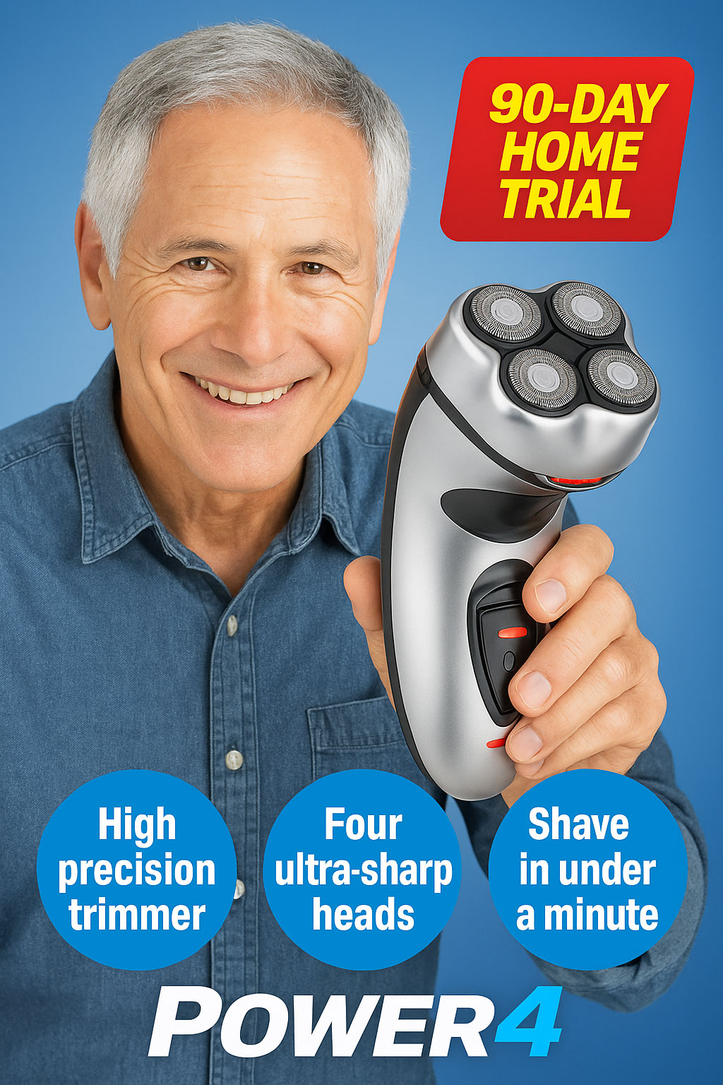 POWER4 Electric Shaver — closest, smoothest shave